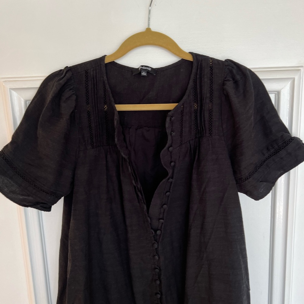 Madewell linen button down dress - size S